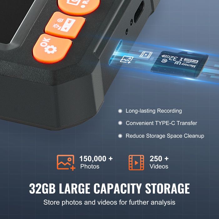 Ennovor Caméra Endoscopique Double Objectif 1080P HD Avec Écran IPS 5" - 10M Flexible Pour Inspection Plomberie Et Maison