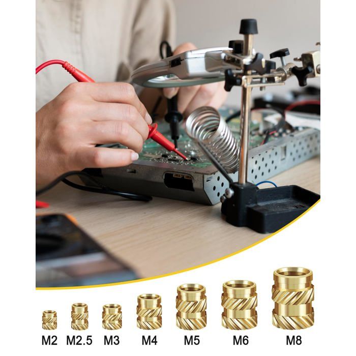 M3 Inserts Filetés Douilles en Laiton - 50 Pièces pour Composants ...