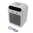 Mini climatiseur portable– Refroidisseur d'air USB compact à eau, basse consommation – Pour bureau et maison, blanc