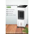 Climatiseur d'Air Mobile Ventilateur de refroidissement par eau domestique,Rafraîchisseur d'air mobile,Réservoir 8L,23.5x28.5x61cm-0