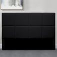 Tête de lit design Alexi - MEUBLER DESIGN - Noir - 140 cm - Bois - Panneaux de particules-0