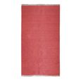 ESSENCE - Tapis en jute et coton avec franges 80 x 150 cm Rouge Terra Cotta-0
