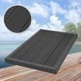 Plaque de sol pour douche solaire piscine YRHOME WPC - Blanc - 105 x 63 x 5,5 cm - Couleur anthracite - 13,7 kg-0