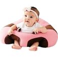AWY21154-Canapé Siège Chaise Bébé Tout Doux Assis Confort Peluche Jouet Support  pour Fille Garçon dans Maison 3-16 mois Noir et R-0
