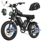 Vélo électrique RIDSTAR Double moteur 1000W*2 - Double batterie 52V 20Ah*2 avec pneus 20"*4.0 et freins hydrauliques Casque