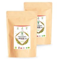 Poudre de Protéine de Pois Bio - 80% Protéines - Sans Édulcorants, OGM ou Additifs - Made in France - Certifié Ecocert - 3 kg