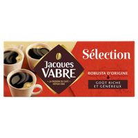 LOT DE 2 - JACQUES VABRE - Sélection Robusta - Café Moulu - 1 kg
