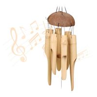 Carillon à vent en bambou - RELAXDAYS - Décoratif et produit des sons agréables