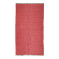 ESSENCE - Tapis en jute et coton avec franges 80 x 150 cm Rouge Terra Cotta