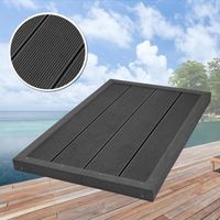 Plaque de sol pour douche solaire piscine YRHOME WPC - Blanc - 105 x 63 x 5,5 cm - Couleur anthracite - 13,7 kg