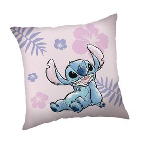 COUSSIN Coussin décoratif Disney Lilo et Stitch - Rose - 35x35 cm - Rempli - 100% polyester