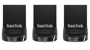 CLÉ USB Lot de 3 SanDisk 128 Go Ultra Fit USB 3.2, Clé USB