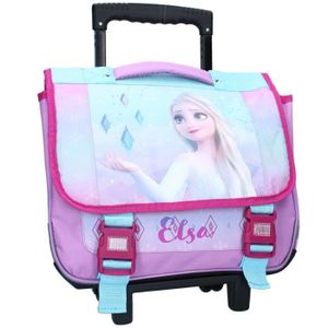 CARTABLE Cartable à roulettes Reine des neiges Elsa 38 CM Haut de gamme