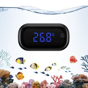 AQUARIUM Thermomètre Aquarium, Mini Thermomètre Numérique D'Aquarium, Affichage Led, Ecran Tactile, Thermomètre D'Eau Sans Fil, Pour [n204]