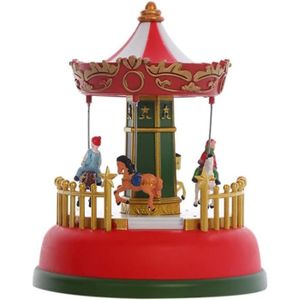 VILLAGE - MANÈGE Merry-Go-Round Boîte À Musique De Noël Mini Carrou
