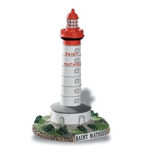 Reproduction resine Phare de sauzon Morbihan 9//5,5//5,5 cm