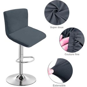 Housse Élasticisée Pour Tabouret De Bar Avec Dossier - Lot 1/2/4