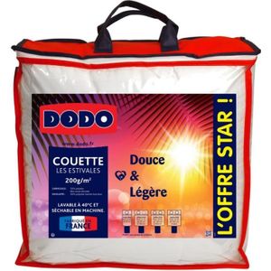 COUETTE Couette légère 100% Polyester Fibre recyclée CIRCUL’AIR® Dodo - 140 x 200 cm pour lit 1 place