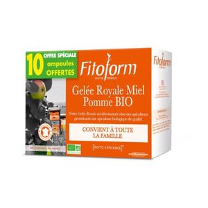 COMPLEMENTS ALIMENTAIRES - VITALITE Fitoform Gelée Royale Miel Pomme Bio Ab Ecocert 20