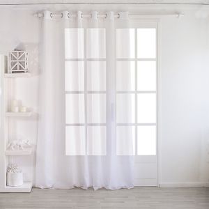 Rideau Blanc finition a oeillets voilage 300x240 cm Rideau Blanc finition a oeillets voilage 300x240 cm