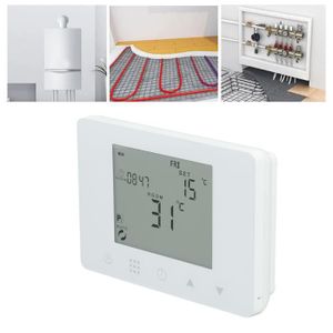 THERMOSTAT D'AMBIANCE HURRISE Contrôleur de température sans fil Thermostat Intelligent, écran LCD rétroéclairé Programmable sur 7 quincaillerie genie