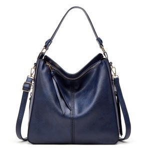 Sac à Main Bleu Femme Bandoulière - Faux Cuir, élégant, Avec Poches, Taille Petit