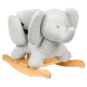 JOUET À BASCULE NATTOU - Bascule éléphant en jacquard Tembo - 64 x