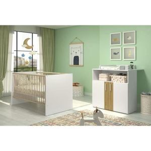 Olivia Sonoma Chambre Bebe Complete Lit 70 140cm Commode Armoire Chene Naturel Cdiscount Puericulture Eveil Bebe
