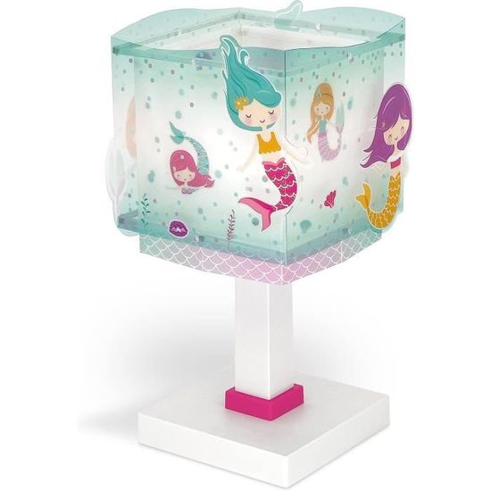 Lustre Suspendu Sirènes Dalber - Turquoise - Chambre Enfant - Abat-jour Transparent - E27
