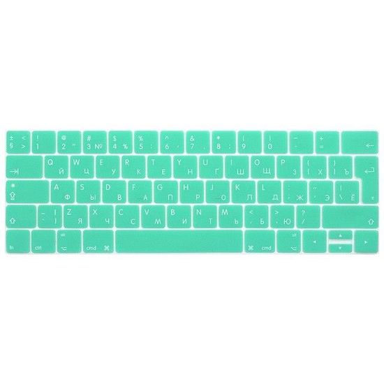 Bleu Ciel-Protecteur De Couverture De Clavier En Silicone Russe, Version De La Barre Tactile
