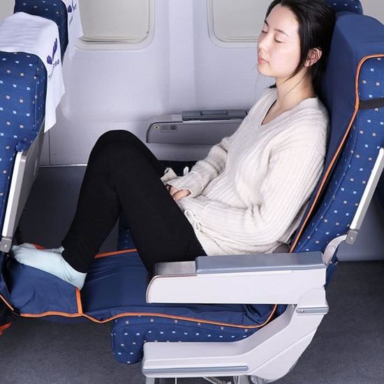 Lot 2 Repose-Pieds Avion Réglables – Travel Essentials Anti-Fatigue Jambes – Hamac Pieds Bureau, Avion, Train, Dortoir – Ultra Léger & Robuste