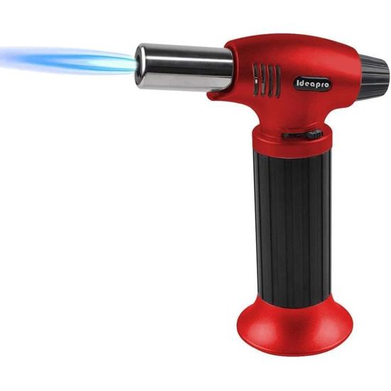 Chalumeau De Cuisine à Butane Rechargeable – Flamme Réglable Jusqu'à 1500°C, Sécurité Enfant, Coupe-vent