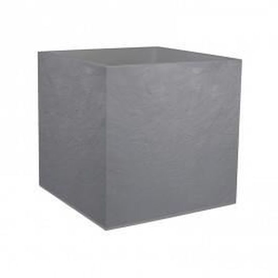 Pot carré Volcania Gris Galet - 49x49x49cm 57L - EDA Plastiques 0,000000