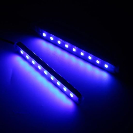 AVANC Lampe Ambiance Voiture 9 LED Barre Lumière BLEU - Cdiscount Maison