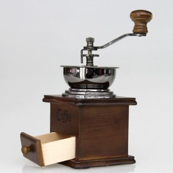 Moulin à Café Manuel ODWS - Broyeur Céramique, 8 Niveaux De Mouture, Capacité 80g - Pour Expresso, Filtre, Piston