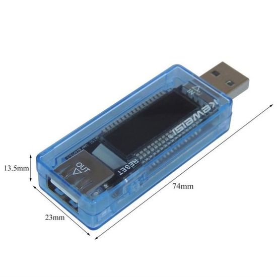 Tester USB Digitale - Misuratore Di Capacit&agrave;, Tensione E Corrente Per Caricabatterie E Power Bank