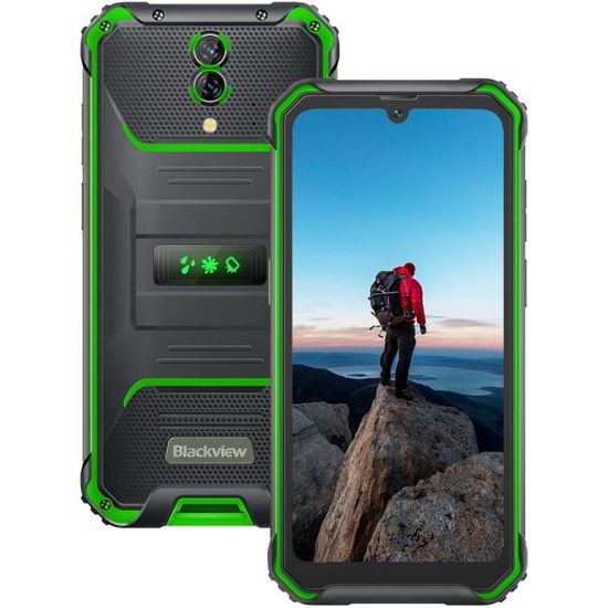 Smartphone Blackview SHARK 6 5G 24+128 Go - Écran 6.88" 120Hz, Triple IA, Batterie 5000mAh, Android 15 (Vert)