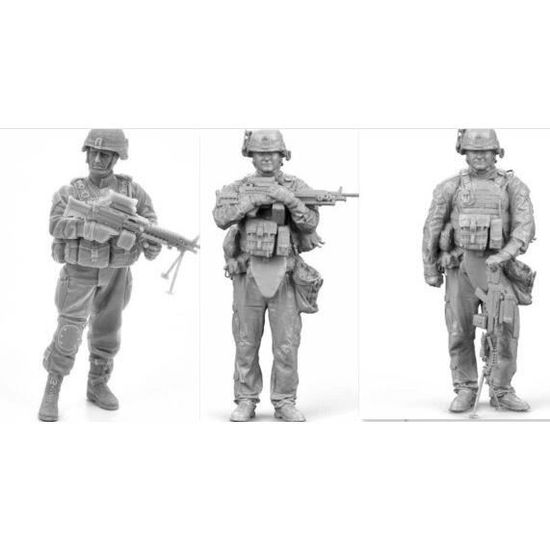 Lot De 9 Figurines 1:35 Soldats Forces Spéciales Modernes En Résine - à Peindre (neuf)