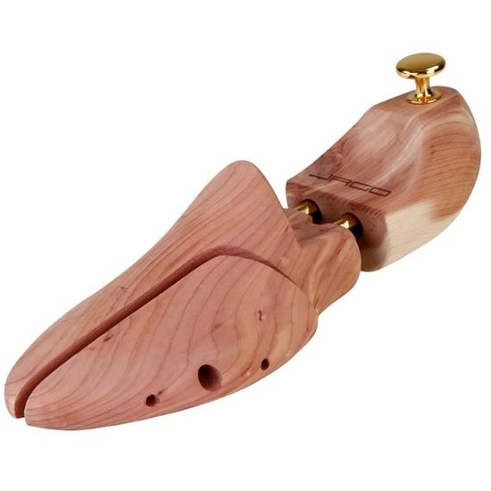 Lot De 2 Paires D'embauchoirs En Cèdre Rouge - Bois Naturel, Ressorts Tendeurs - Pour Entretenir Et Désodoriser Les Chaussures