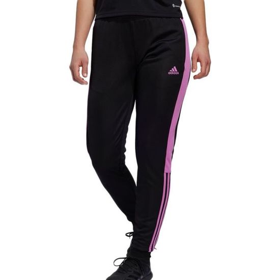 Jogging de running noir pour femme Adidas Tiro - Bandes tendance et logo adidas Performance imprimé