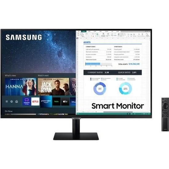 Ecran PC - Samsung Smart Monitor M5 - LS27AM500NRXEN - 27’’ FHD - Dalle VA