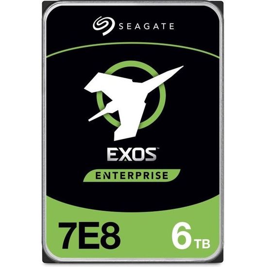 SEAGATE - Disque dur Interne HDD - Exos 7E8 - 6To - 7200 tr/min - 3.5" (ST6000NM021A)