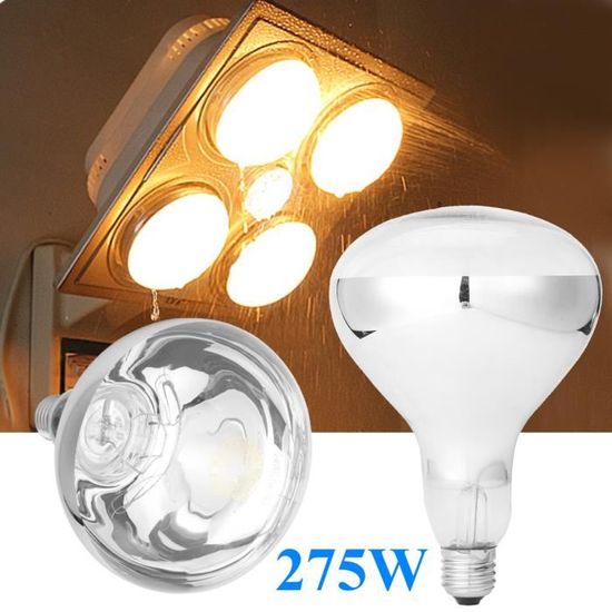 TEMPSA 275W E27 infrarouge Infra-rouge Ampoule lampe Chauffante Lumière Maison Bulb