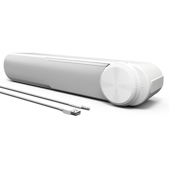 Barre de son PC RGB : Enceinte bureau, ordinateur portable, Jack et USB