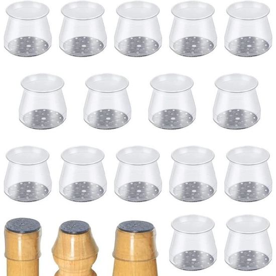 PIED DE MEUBLE,YT04 H12 16pc  Protège Pieds De Chaise Rectangulaire, Couvre Pieds De Meubles, De