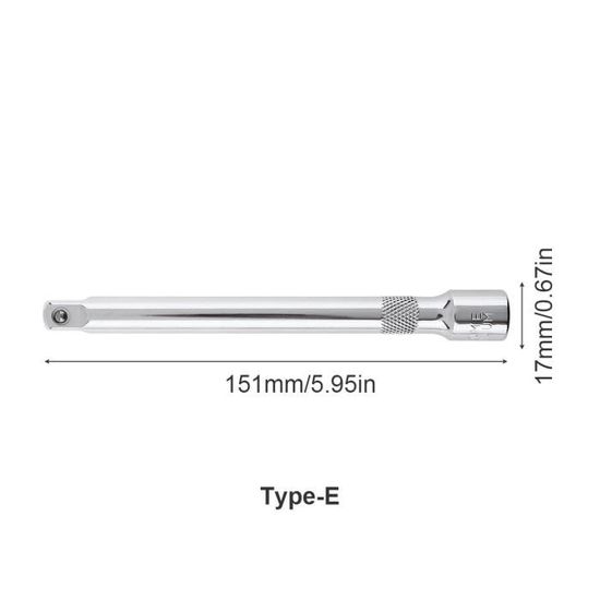 Jeu De 12 Clés à Cliquet 3/8 Srmiqlye - Fourche + Extensions + Clé L | Acier Carbone 10-19 Mm