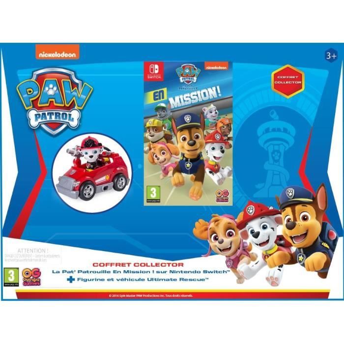 Coffret Collector Pat’ Patrouille en Mission Jeu Switch + Jouet Marshall