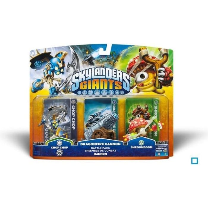 Pack de combat Skylanders - Activision - Chop Chop + Shroomboom + Canon - Blanc - Enfant - Skylanders Reconditionné - Activision reconditionné disponible sur Cdiscount Seconde Vie