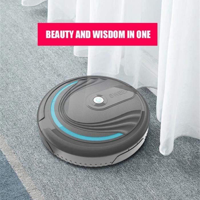 MingSongJian®Entièrement automatique Mini Robot aspirateur Appareils ménagers Charging Sweeper XHD90518001BK