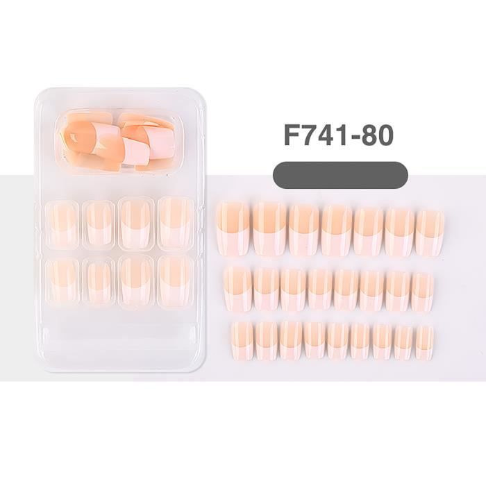 Tonsee® Faux ongles autocollants ongles portables ongles finis ongles amovibles européens _cdt117